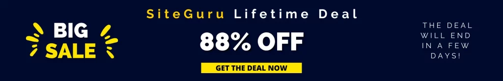 SiteGuru Lifetime Deal Banner Image
