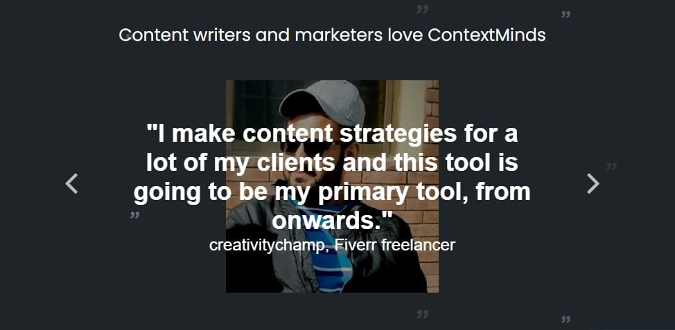 Content writers and marketers love ContextMinds
