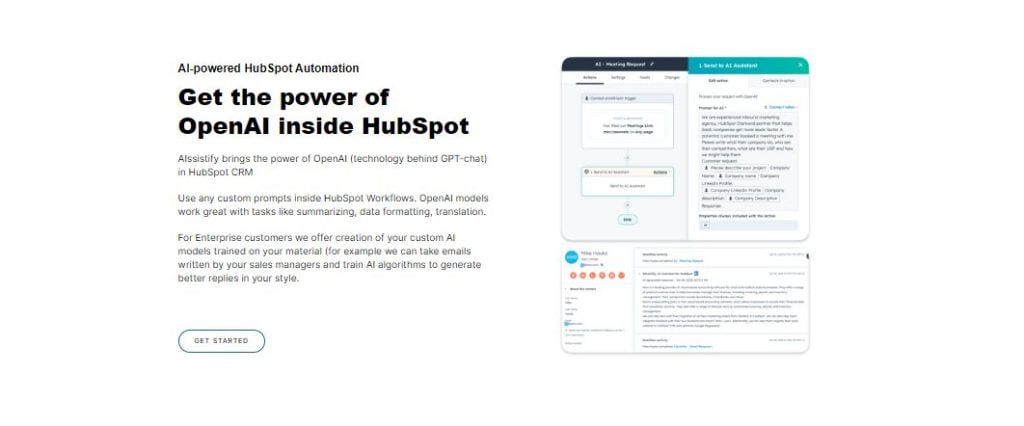 Get the power of OpenAI inside Hubspot