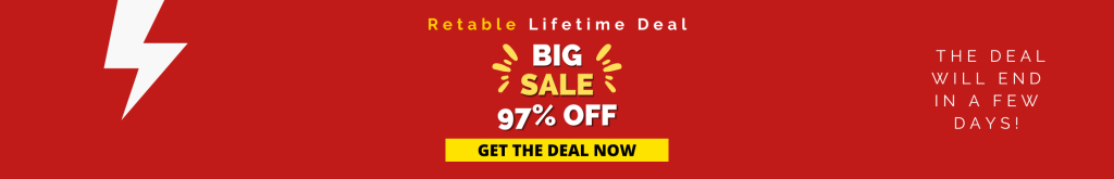 Retable Lifetime Deal discounted banner