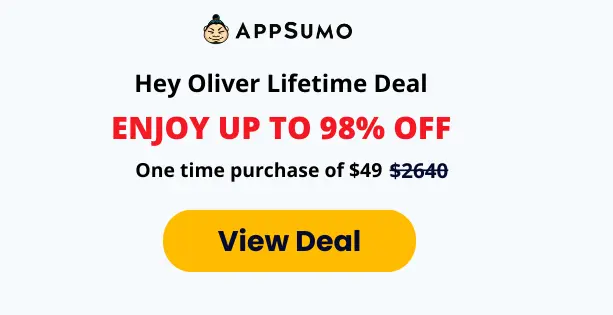 Hey Oliver Appsumo Lifetime Deal
