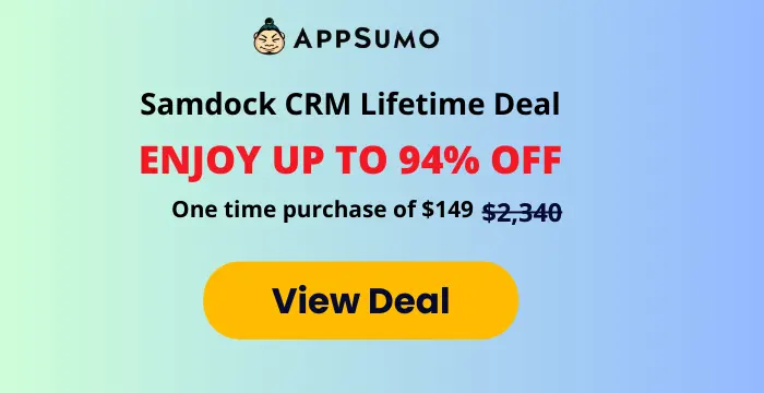 Samdock CRM Lifetime Deal