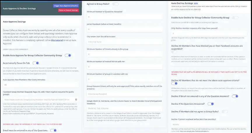 FB Group Auto Approve & Decline