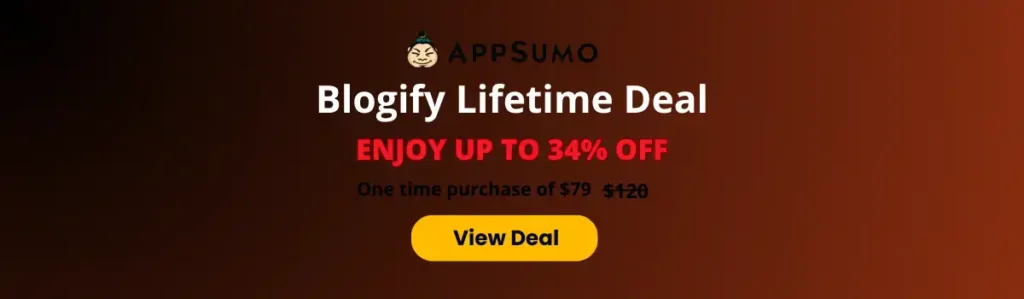 Blogify Lifetime deal - appsumo