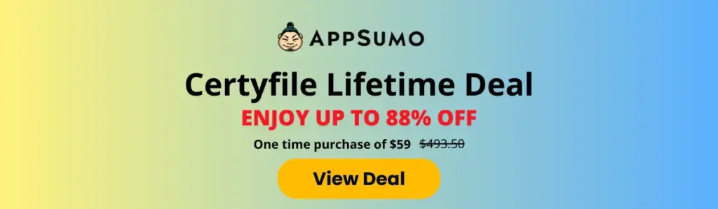 Certyfile Lifetime Deal- Appsumo deal