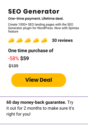 SEO Generator Lifetime deal Offer