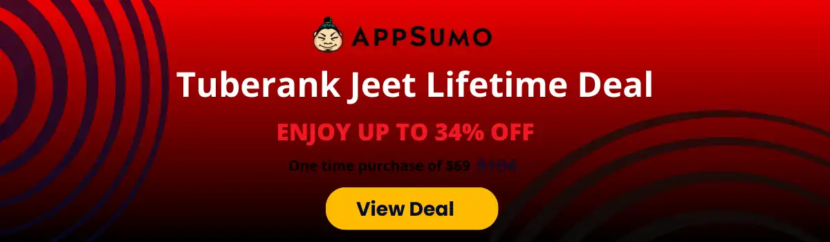 Tuberank Jeet Lifetime deal-appsumo