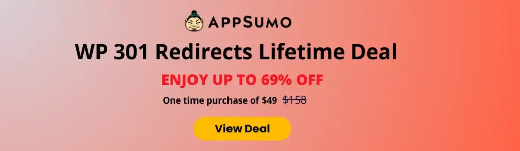 WP 301 Redirects Lifetime deal- Appsumo