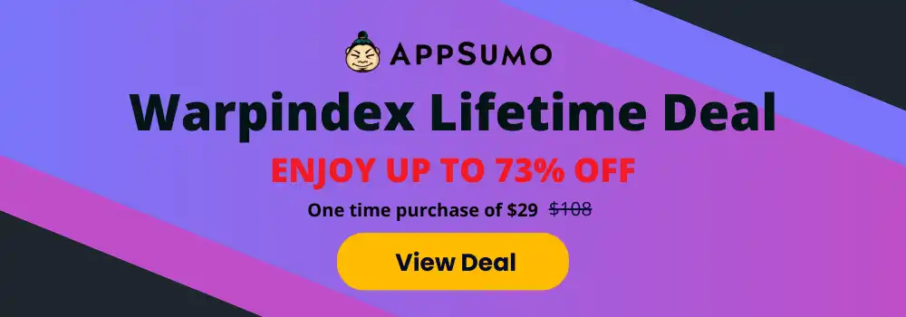 Warpindex Lifetime Deal- appsumo