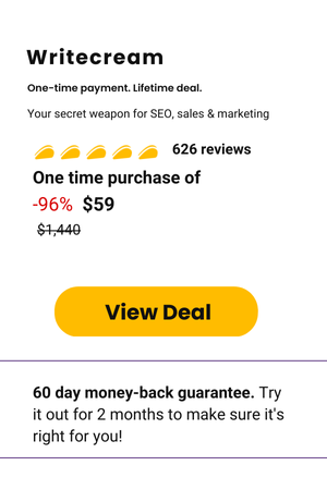 Writecream Lifetime deal - Appsumo