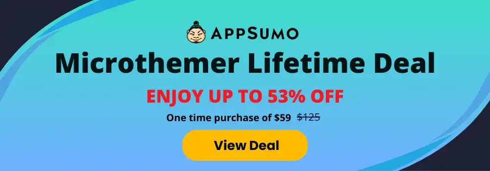 Microthemer Lifetime Deal- appsumo