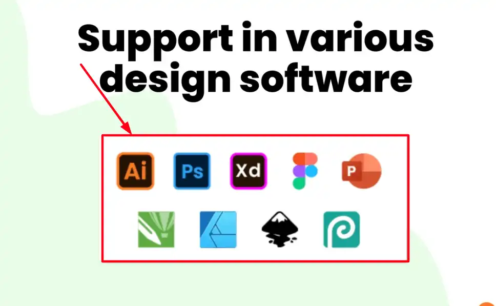 Support in various desing software