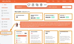 Ubersuggest Site Audit