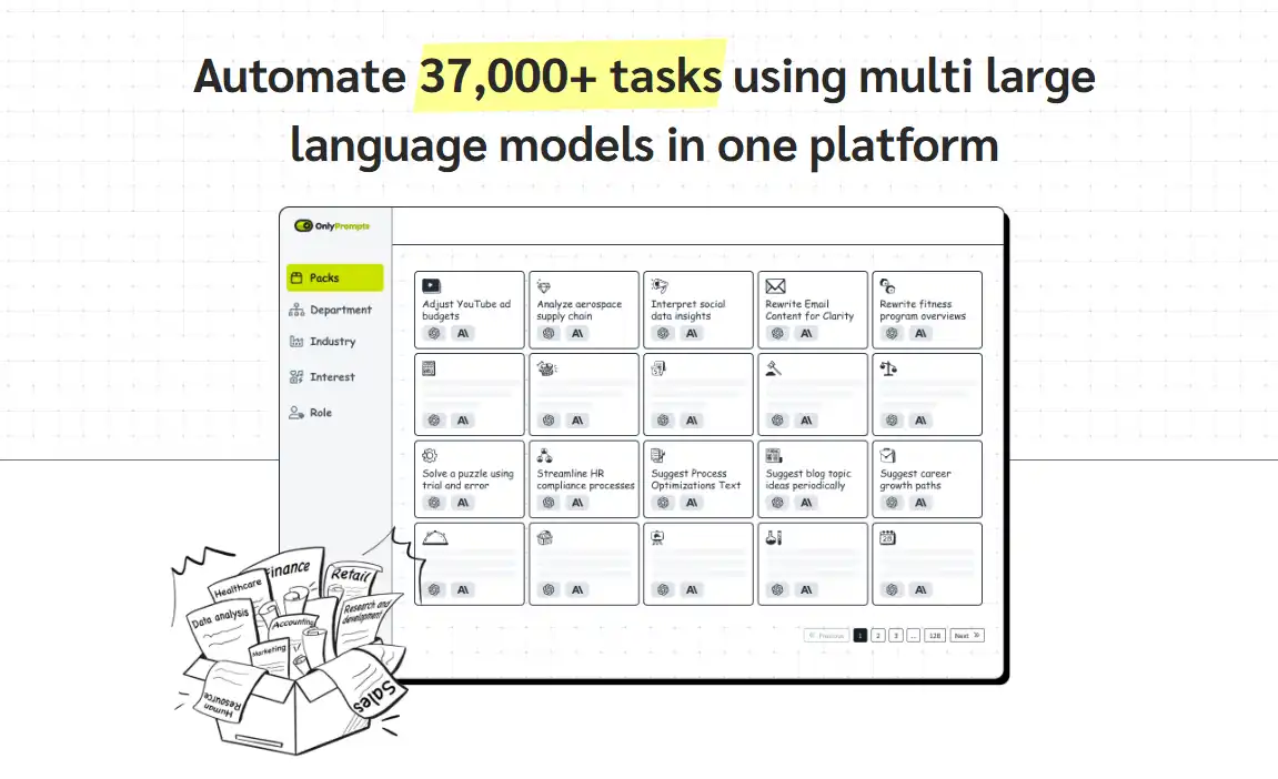 OnlyPrompts Automate 37,000+ tasks