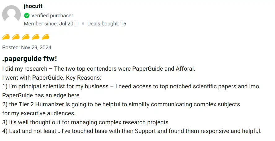 Paperguide Lifetime Deal Coustomer Review 