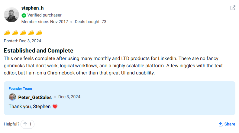 Getsales Appsumo Customer Review