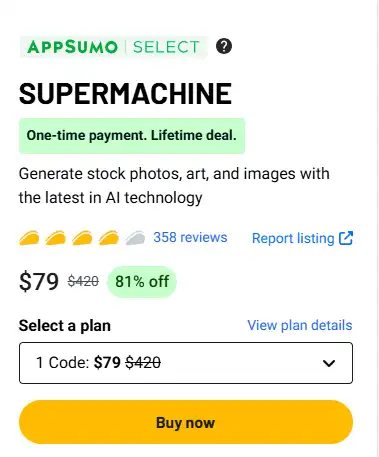 SUPERMACHINE Appsumo Price