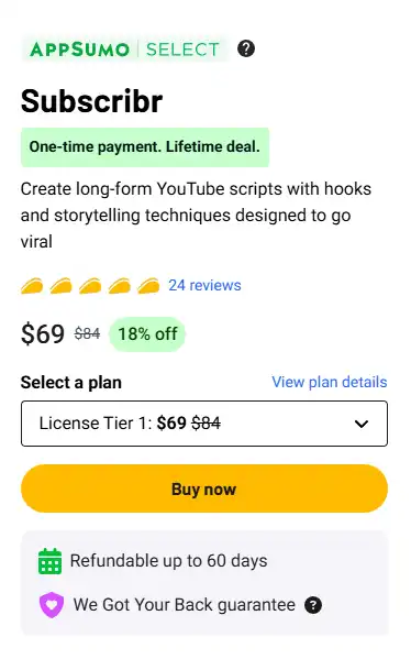 Subscribr’s Lifetime Deal