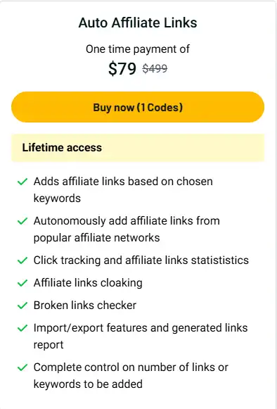 Auto Affiliate Links  Appsumo Price