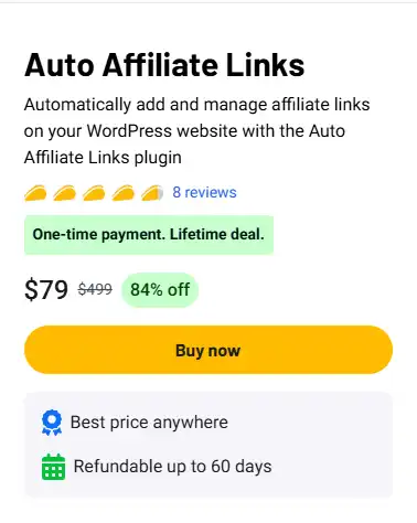 Auto Affiliate Links Lifetime Deal2