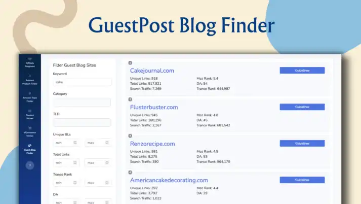 Guest Blog & Niche Website Research