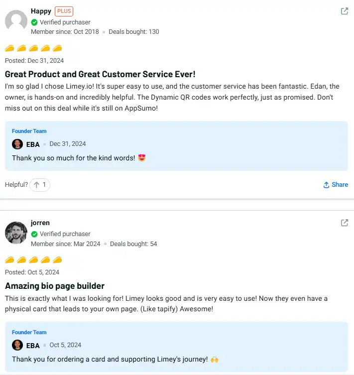 Limey Appsumo Customer Review