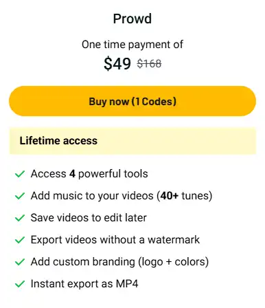 Prowd Appsumo Price