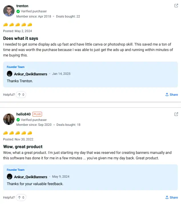 QwikBanners Appsumo Customer Review