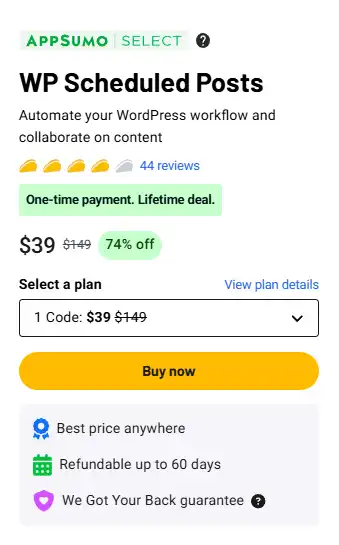WP Scheduled Posts Lifetime Deal2